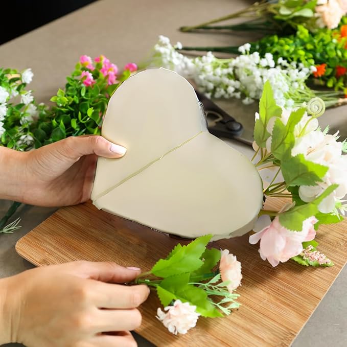 XCEL Floral Foam Blocks - Reusable, Weather Resistant Craft Foam Fresh & Artificial Flower Arrangements, Faux Florist Foam Planters Florist Supplies (Beige White 7" x 7" x 3" - 4 Pack)