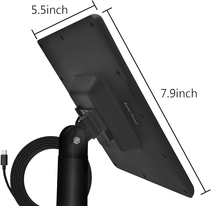 5W Solar Panel Charger with 3500mWh Internal Battery Compatible with Blink Outdoor 4 (4th Gen)/Blink (3rd Gen) XT3 & Blink XT/XT2 Camera,10Ft Outdoor Power Cable and Adjustable Mount (2Pack-Black)