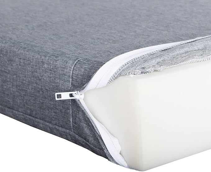 Patio Seat Cushion Covers,Washable Slip Covers Replacement,Waterproof Outdoor Furniture Chair Cushion Pillow Seat Cover for Couch,Garden,Sofa,Gray,22"×22"×4"(4 Covers Only)
