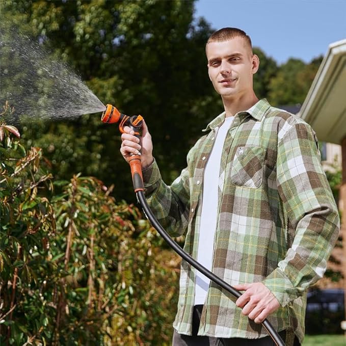 Giraffe Tools Garden Hose 5/8", Water Hose Heavy Duty, Flexible, Lightweight Hybrid Hose with Swivel Handle, 10ft Female to Female Fittings, Burst 600 PSI, Short Leader Hose