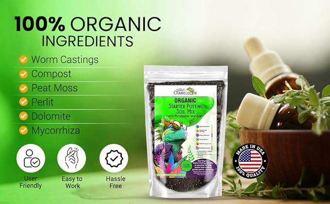 Organic Seed Starter Soil – Seed Starting Mix with Mycorrhizal Fungi – Natural Root Stimulator – Potting Soil for Vegetables and Herbs (20 QUARTS)