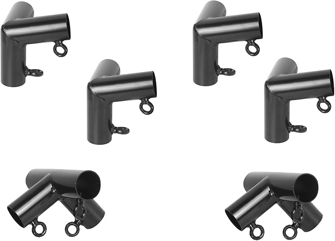 Aoneky 2'' Flat Roof Corner Canopy Fitting Couplers Kit - Frame Carport Connectors (6 Legs Kit)