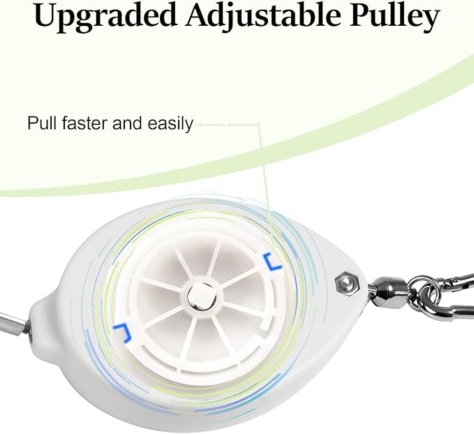 2 Pcs Upgraded Heavy Duty Retractable Plant Hanger,Plant Pulleys for Hanging Plants,Easy to Raise and Lower,Auto Lock,Adjustable Hook for Garden Baskets Pots,Birds Feeder and Wind Chime,White