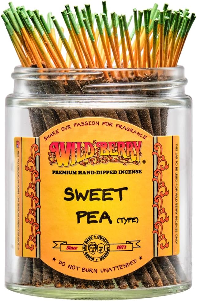 Wild Berry Shorties Incense Sticks - Hand Dipped in The USA (100 Count) - 4 inch (Sweet Pea)