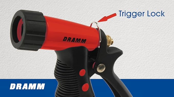 Dramm ColorStorm Premium Pistol Spray Nozzle – Heavy-Duty Adjustable Garden Hose Sprayer with Ergonomic Grip & Variable Water Patterns for Garden, Car, Deck, and Outdoor Cleaning – Yellow