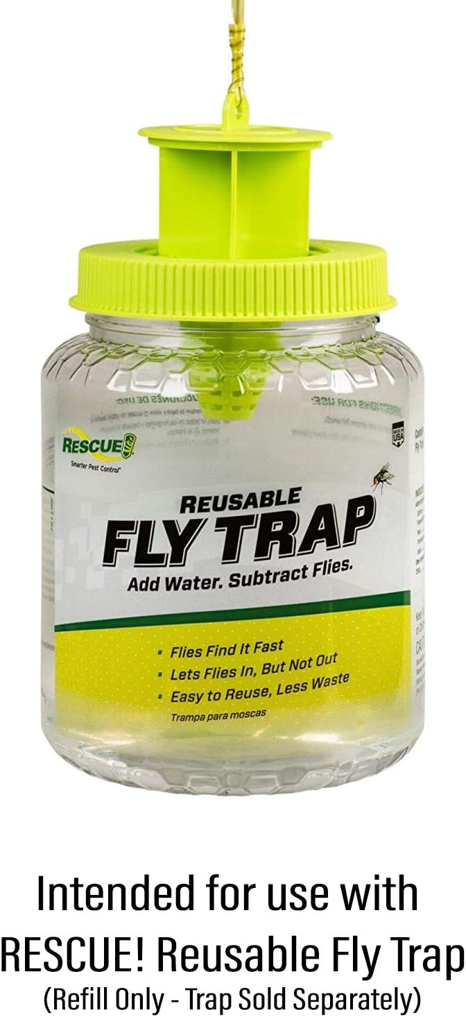 RESCUE! Reusable Fly Trap Bait Refill – Outdoor Use - 18 Pack
