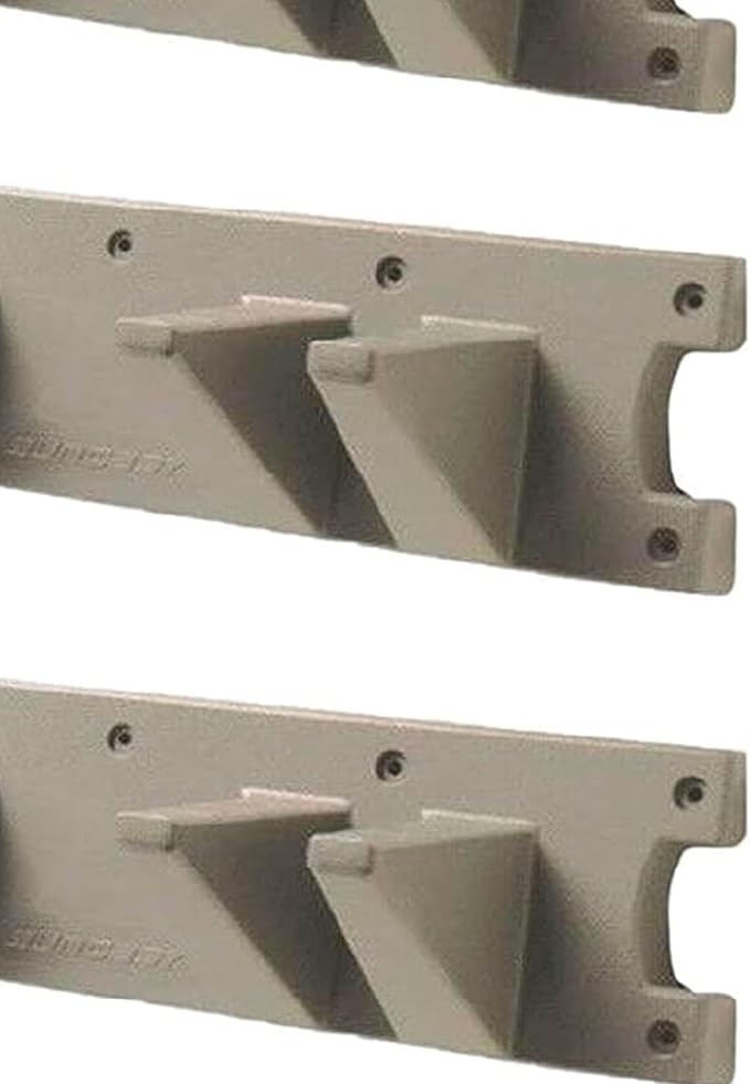 Suncast 4 Pack Wall Stud Mounted Garden Tool Hanger Organizer for Garage or Storage Space, 24 x 4.25 x 6 Inches, Holds Up to 6 Long Handled Tools