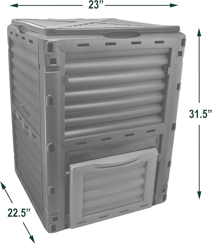 Arcadia Garden Products Outdoor Large Standing Garden Composter, 80 Gal - 300L
