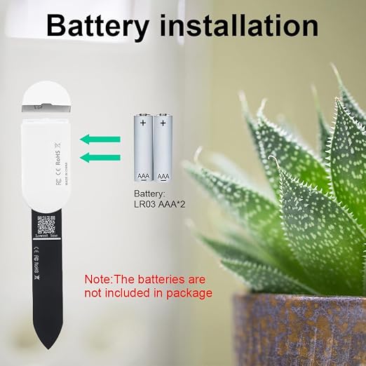 Haozee Intelligent Soil Moisture Sensor, Zigbee Hub Required | Capacitive Sensor, Humidity/Temperature Meter for Garden Planting, Compatible with Home Assistant Zigbee2mqtt