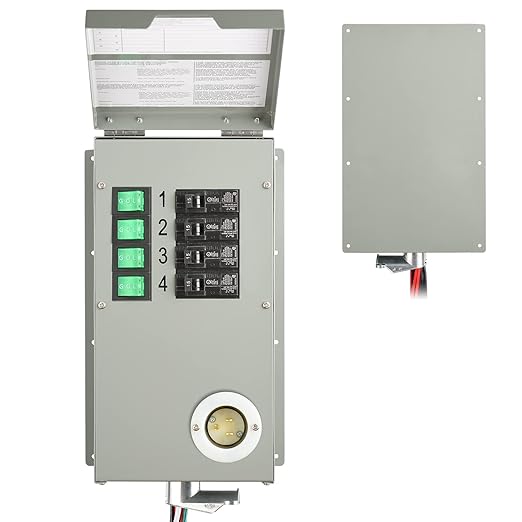 Nature’s Generator Power 15A Transfer Switch Kit 4 Circuits, Indoor UL Approved