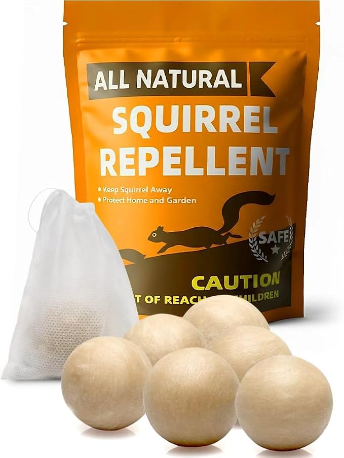 AJOQFKTD Squirrel Repellent Outdoor, Chipmunk Repellent Outdoor, Squirrel Away Deterrent for Plants, Backyard, Attic, Garden, Pack of 6