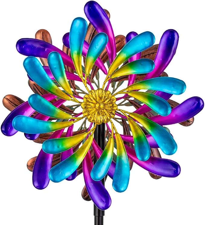Stargarden Kinetic Wind Spinners Outdoor, 13.2 x 66 Inches Wind Spinner, Metal Windmill for Yard and Garden Decor