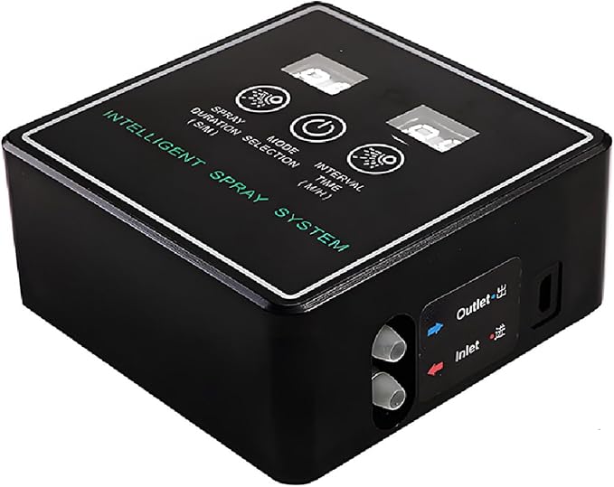 Dioche Reptile Fogger Smart Spray System with Touchscreen Controller, Automatic Reptile with Timer, Low Noise 360° Adjustable Misting Nozzles for Terrariums, Amphibians, Lizards, (5m 2 Nozzles)