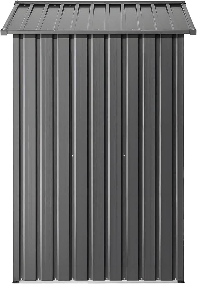 VEVOR 6 x 4 FT Metal Garden Shed, Outdoor Storage Shed with Lockable Doors & 4 Louver Vents, Peak Roof Metal Sheds Outdoors Storage, Storaged Sheds Clearance for Backyard, Garden, Patio, Bike, Gray