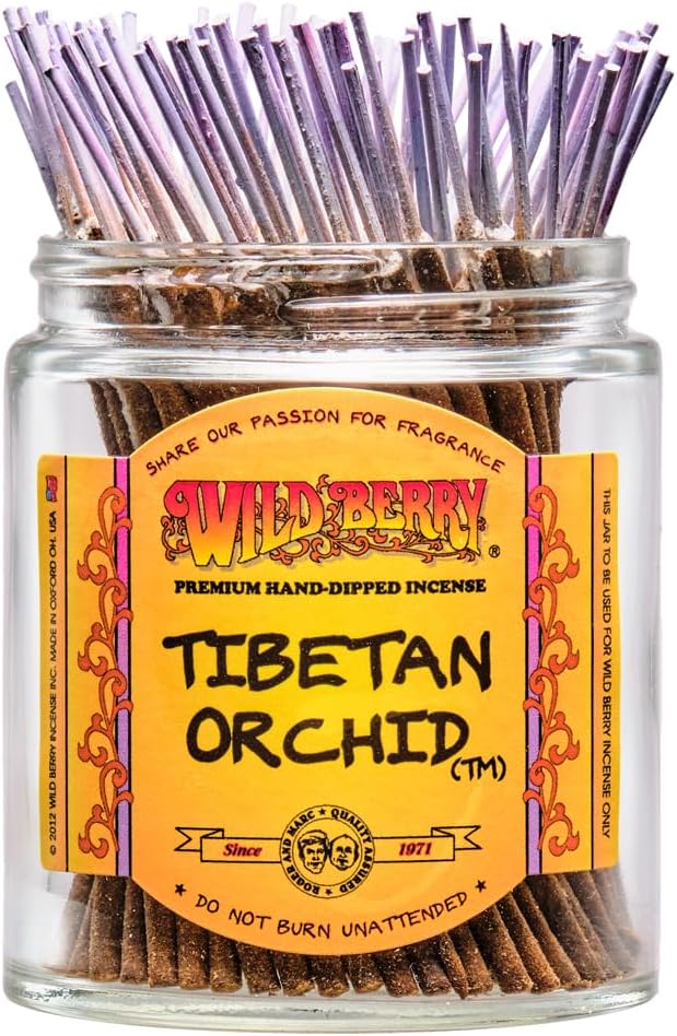 Wild Berry Shorties Incense Sticks - Hand Dipped in The USA (100 Count) - 4 inch (Tibetan Orchid)