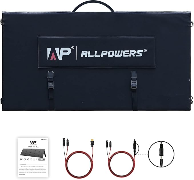 ALLPOWERS SP037 400W Portable Solar Panel, 23% Efficient IP66 Waterproof Foldable for RV Camping Home & 12V Systems, Compact Power Solution