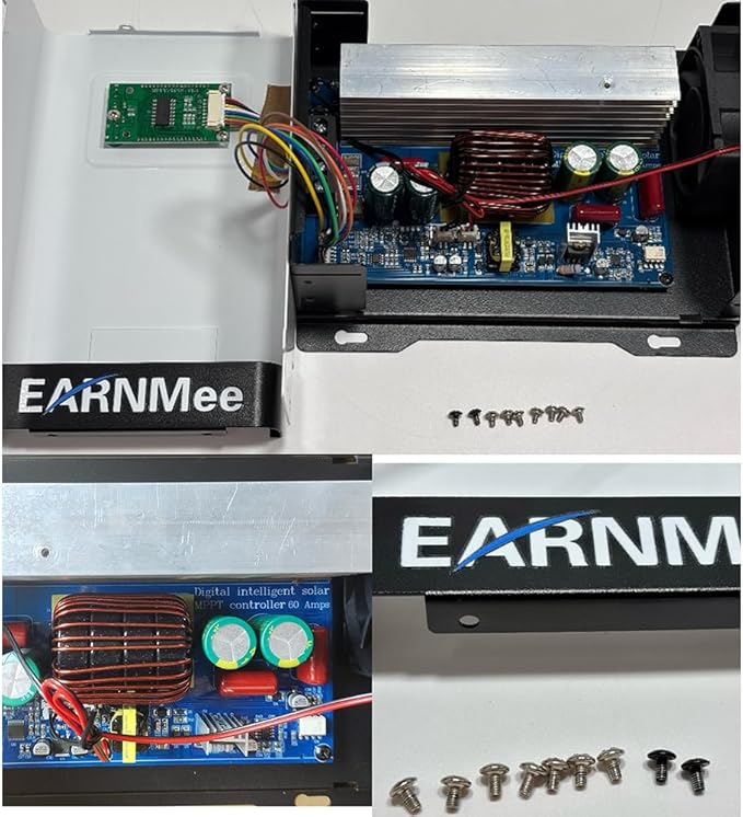 60A MPPT Solar Charge Controller, 18-150VDC PV Input, 12V/24V/48V Adjustable Output(Manual), Ideal for RV, Large Solar Systems, Compatible with Mono/Poly Panels & Lead-Acid/Lithium Batteries