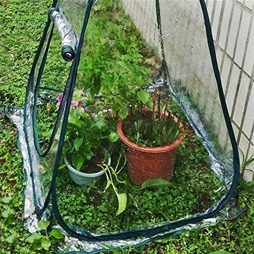 Porayhut Pop Up Greenhouse Cover,Pack of 3 Pcs,Flower House Mini Gardening Plant Flower Sunshine Room Room,Backyard PVC Greenhouse Cover for Cold Frost Protector Gardening Plants