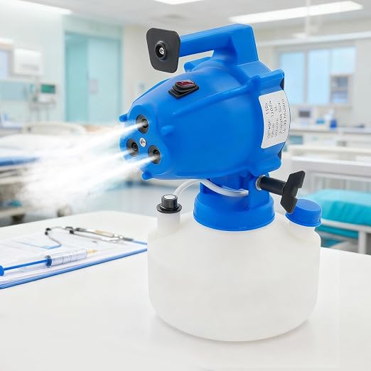 Electric ULV Fogger Sprayer 4L, Portable Fogger Sprayer Machine 1200W 110V with 3 Spray Nozzles, -45°~ 45° Adjustable Angle Handheld Spraying Tool for Home, Hotel, School, Lawn, Yard, Garden