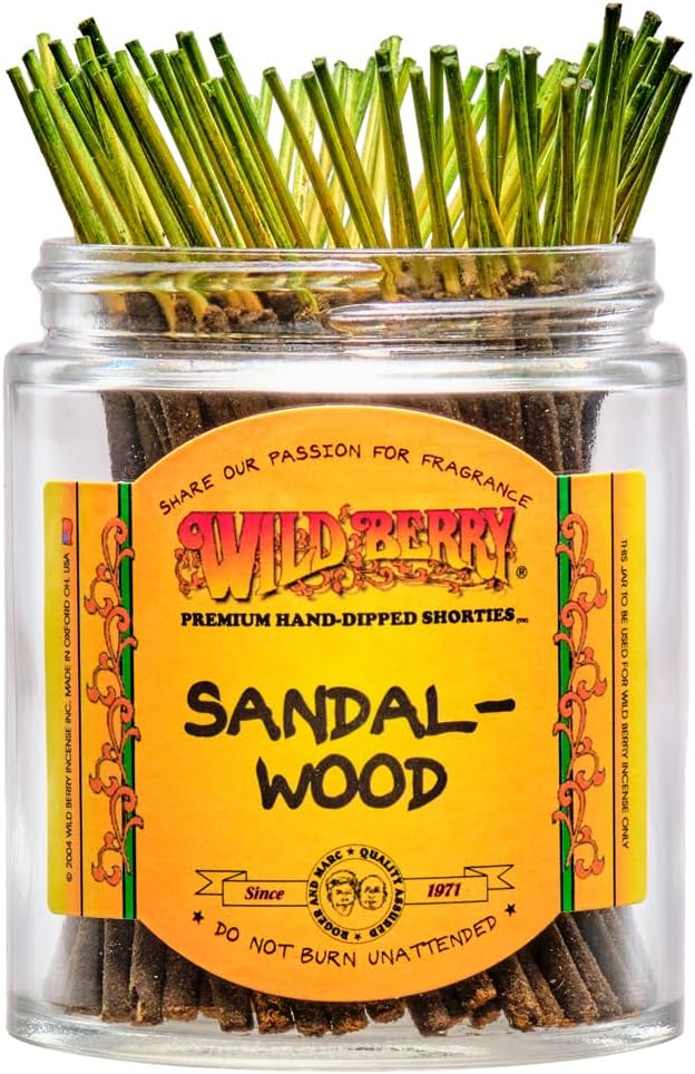 Wild Berry Shorties Incense Sticks - Hand Dipped in The USA (100 Count) - 4 inch (Sandalwood)