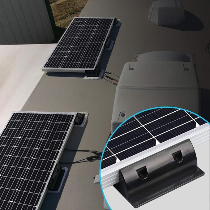Renogy Corner Bracket Solar Panel Roof Drill-Free Mount for RV, Boats, 1 Set
