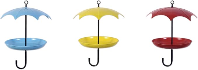 Sunset Vista Design for The Birds Umbrella-Shaped Bird Feeder, 13-Inch, Red