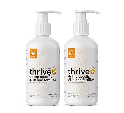 Thrive S Shrimp Specific All in One Aquarium Fertilizer – Two (2) 500ml Liquid Plant Food – Comprehensive nutrients – Aquarium Nutrition – Convenient to Use – Concentrated Aquarium Plant Fertilizer