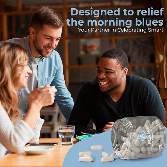 Avenir Nutrition Plan A | Post-Celebration Relief & Morning Restore | Electrolyte for Dehydration & Headache Support | Dihydromyricetin DHM & L Cysteine | 135 Capsules for Men and Women