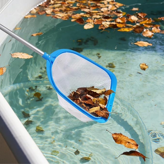 TidyMister 11'' Wide Hot Tub Skimmer for Spa, Handy Pool Skimmer Net with Ultra Fine Diamond Netting Mesh for Small Pools, Hanging Hole Easy to Store (35'' Long)