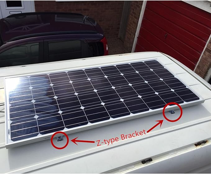 Solar Panel Mounting Kit for RV Roof,1.5 Inch Aluminum Z Brackets with Hardware for Boat Camper Van Off Grid,Supports Panels up to 80W