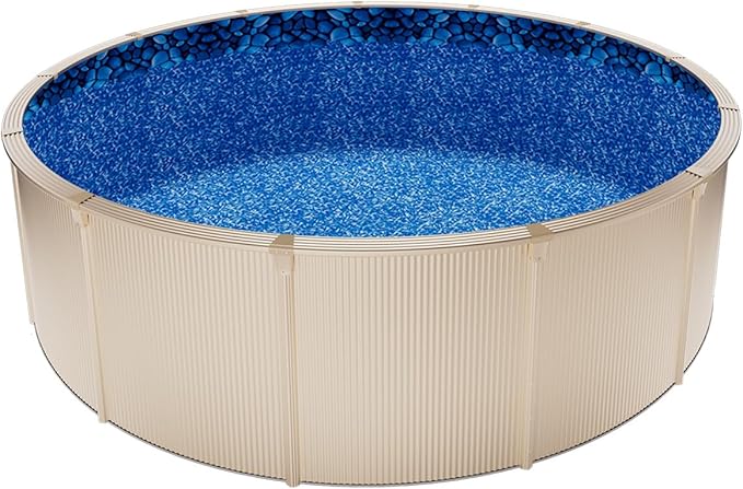 VEVOR 15-ft Round Above Ground Pool Liner, Overlap Pool Liners, Standard Gauge Vinyl, 48-to-54inch Wall Height, Designed for Steel Sided Above-Ground Swimming Pools
