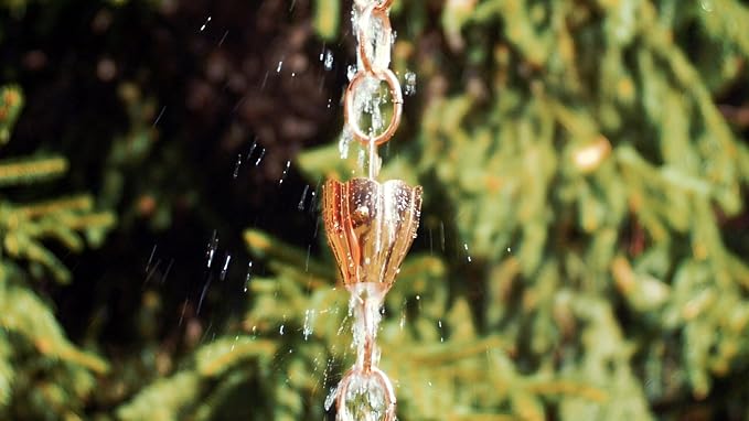 Good Directions 491P-8 Crocus Rain Chain 8-1/2 Feet Long, Large Cups, 100% Pure Copper