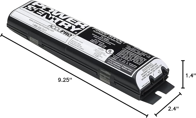 Power Sentry Emergency Battery Back Up, Long Compact T8 Compatible Fluorescent Ballast with 600 Lumen Output, 90 Minute Emergency Operation, UL Listed (PS600QD MVOLT M12)