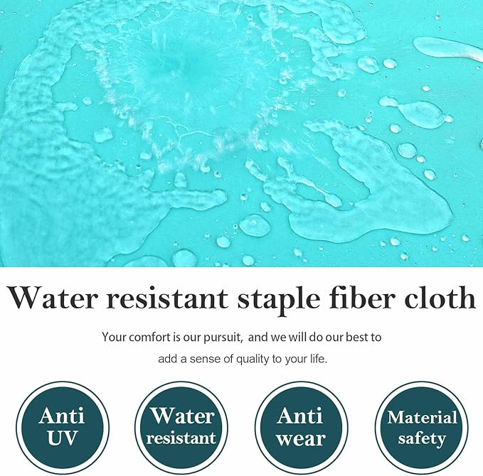 14Pieces Patio Cushion Covers Replacement,Outdoor Couch Cushions Covers Waterproof Furniture Cushion Covers Slipcovers Set with Zippers,Cover Only(Cyan, 23.6×23.6×3.35 inches)