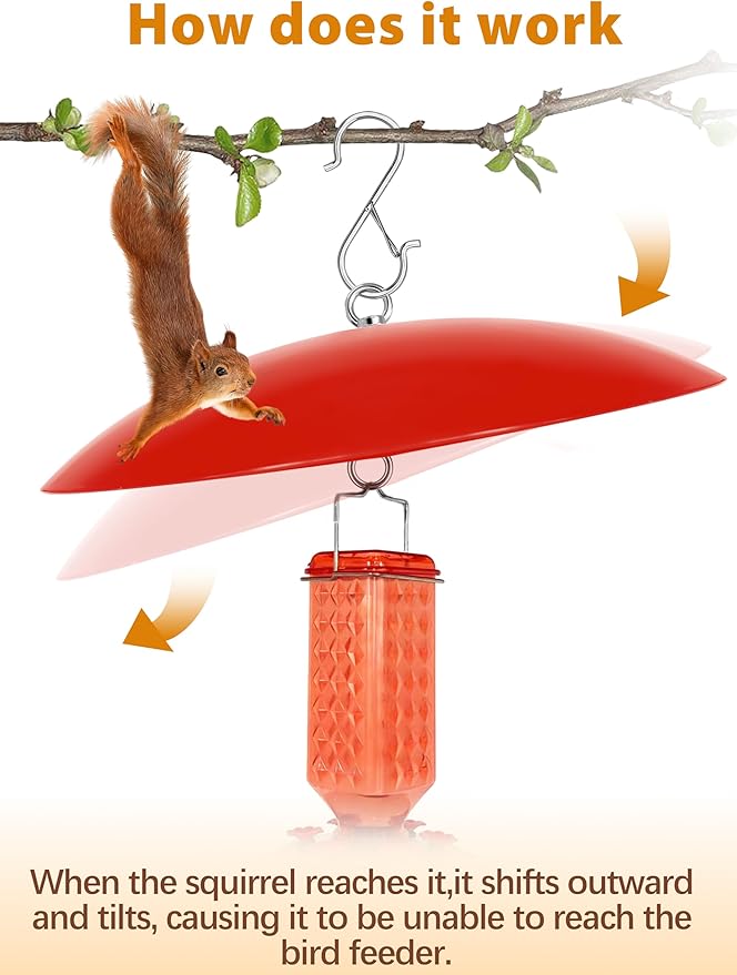 13" Hummingbird Feeder Shade Cover Accessories, Hanging Bird Feeder Rain Cover Metal Assembly Kit,for Hummingbird Feeder Sunshade Installation, 2-Piece Set