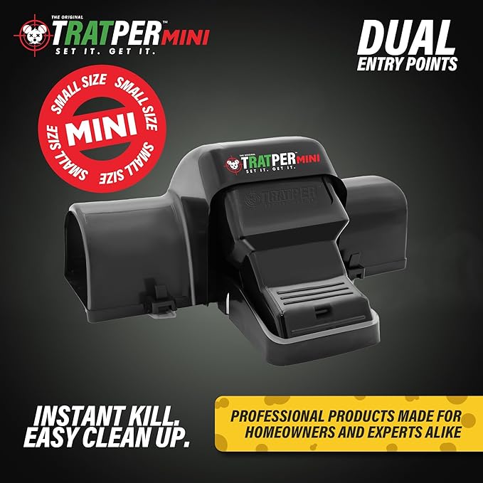 Tratper Mouse Tunnel Traps. Prevents Accidental Triggering with Dual Tunnel Design. Covered Snap Traps for Humane Kill, Safe and Reusable, Pest Control for Mice, Indoor & Outdoor Use, 8 Pack