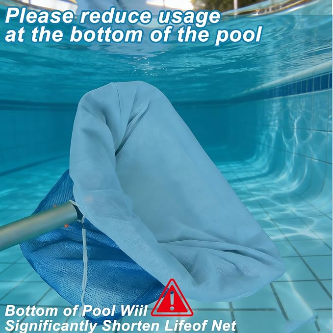 3Pcs Ultra Fine Mesh Net Bag for Pool Skimmer Net Replacement,26x22Inch Adjustable Large Deep Nylon Swimming Pool Leaf Rake Net for Cleaning Spa Ground Pool Hot Tub Sand Pollen Tree Dust Pet Hair