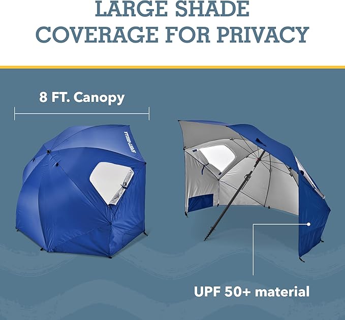 Sport-Brella Premiere XL UPF 50+ Umbrella Shelter for Sun and Rain Protection