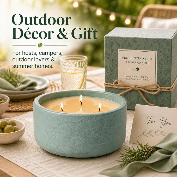 Scented Candles for Home Scented, Non Toxic Soy Candle for Women & Men, Matte Ceramic Jar Perfect Luxury Home Fragrance, Elegant Décor & Gift