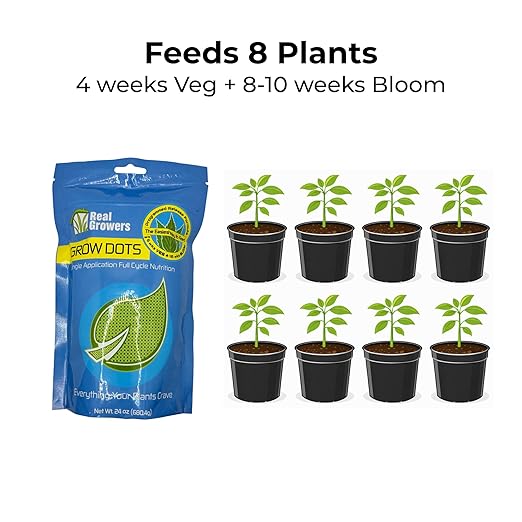 Real Growers Grow Dots Classic 24oz – One-Time Application Programmed Release Nutrient System for Soilless Media