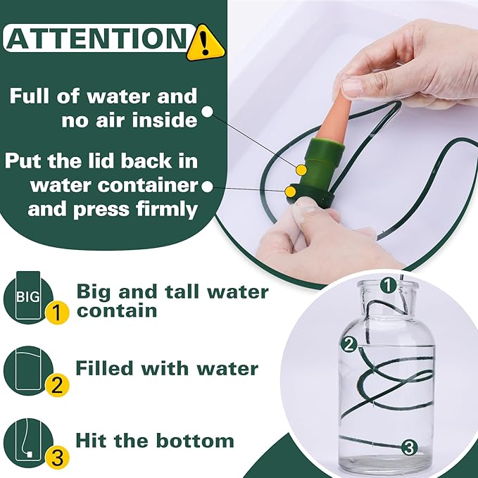 BYDOLL Plant Self-Watering Stakes Automatic Dripper Watering Terracotta Spikes for Indoor Outdoor Plant,Watering Insert Devices for Vacation use,Bonsai Garden Drip Irrigation System(5 Pack)