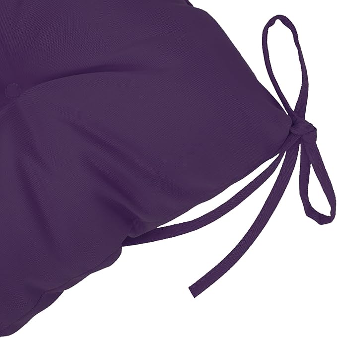 QILLOWAY Outdoor High Back Chair Cushion for Adirondack, All Weather Rocking Chair Cushions Thick Padded Replacement for Patio Furniture Set of 2,Purple