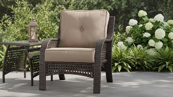 Outdoor 2-Piece Sunbrella Premium Deep Seat Cushion Set, Cast Shale