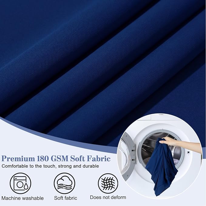 pickyNproud 14Pcs Patio Cushion Covers Stretch Outdoor Couch Cushions Slipcovers Replacement Washable Furniture Protector with Elastic Bottom Sofa Chair Seat Cover, Navy Blue