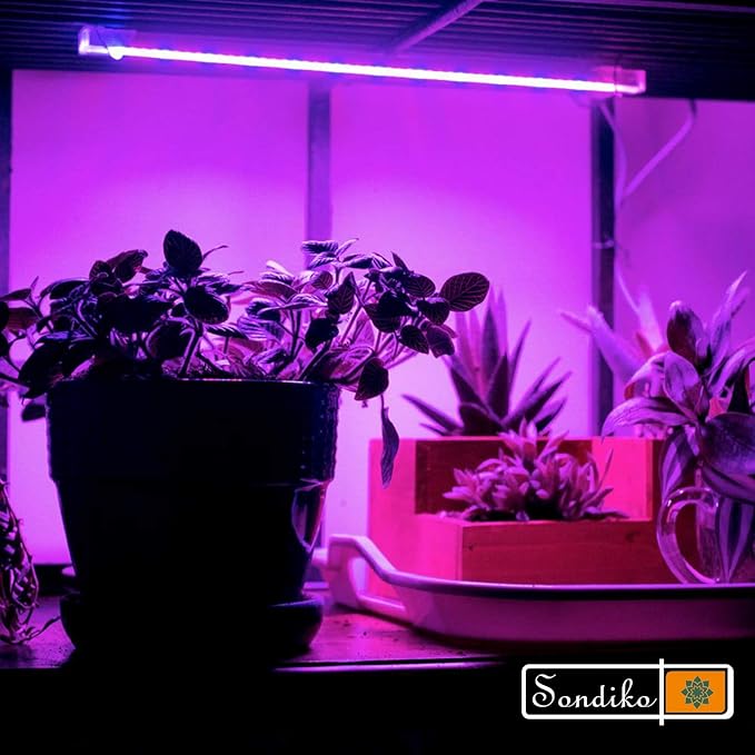 Sondiko LED Grow Light Strip, Auto On&Off Every Day Grow Light with Upgraded Controller, 48 LEDs, 4 Dimmable Levels for Indoor Plants