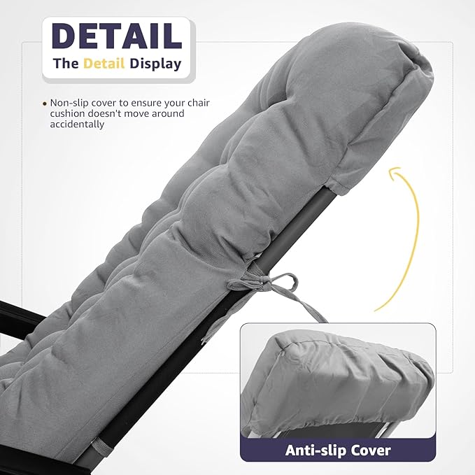 Chaise Lounge Cushions Lounge Chair Cushion Waterproof Thickened 66 x 21 x 4 Inch Lounge Chair Cushion for Outdoor Indoor Home Office