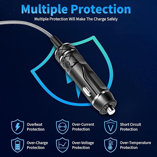 XT60 Extension Charging Cable DC Car Charger to Car Cigarette Lighter Plug Compatible with EF ECOFLOW Delta River Bluetti EB55 Anker 757 767 Portable Power Station Solar Generator DC Adapter