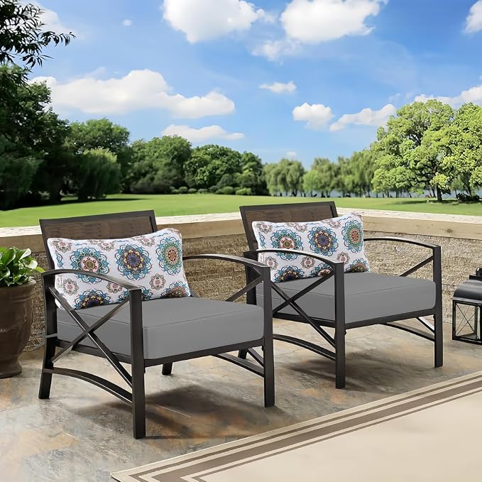 Outdoor Cushions for Patio Furniture, Outdoor Seat and Back Cushion, Waterproof Hampton Bay Deep Seat Replacement Couch Cushions for Lawn Garden, 28.5x28.5 Inch