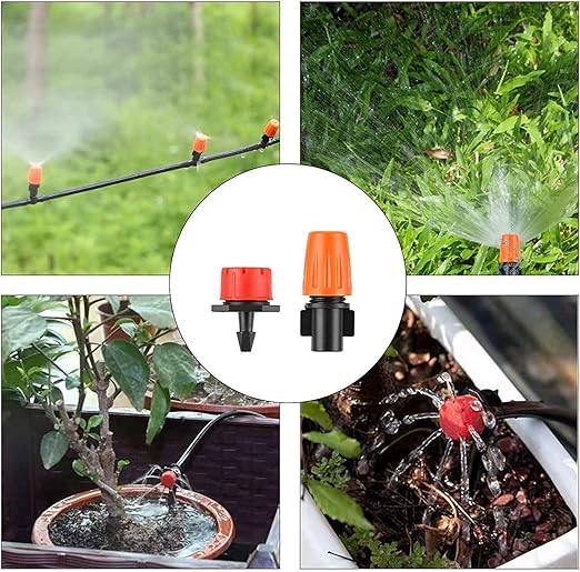 FAMILY'S BACKYARD 131FT Drip Irrigation System,Irrigation System for Garden Watering System,drip Irrigation kit1/2inch to 1/4inch Irrigation Tubing Hose Adjustable Nozzle Emitters Barbed Fittings