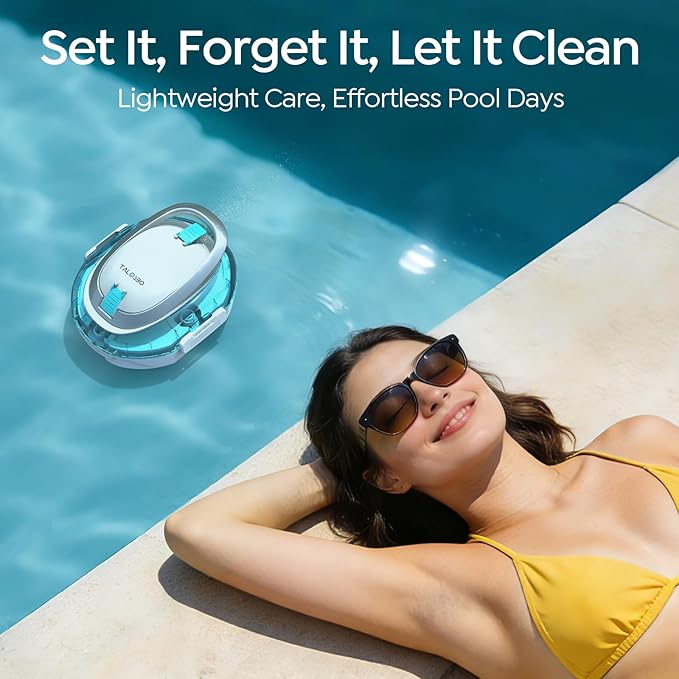S2 Robotic Pool Cleaner – Dual-Layer Filtration, 90-Min Runtime, Powerful Cordless Pool Vacuum for Above-Ground & Flat Pools, Efficient Debris Removal & Auto-Parking Design
